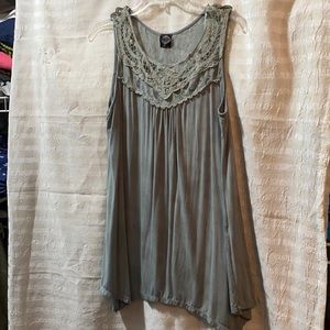 Cal Style Crochet Sleeveless Knit Top, Size M, NWT